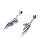 Punk Style 925 Silver Devil's Wings Stud Earring For Women