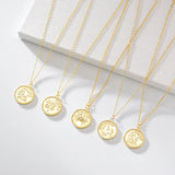 Zodiac Constellation Necklace Astrology Pendant 925 Sterling Silver