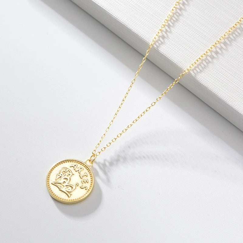 Zodiac Constellation Necklace Astrology Pendant 925 Sterling Silver