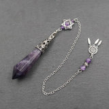YJXP 12 Faceted Cone Pendulum Dream Catcher Chain Natural Crystal Stone Pillar
