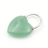 Tigereye Stone Turquoise Love Lock Pendant for Men and Women