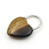 Tigereye Stone Turquoise Love Lock Pendant for Men and Women
