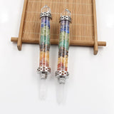 7 Chakra Crystal Bottle Wand Pendulum Pendant