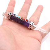7 Chakra Natural Stone Crystal Wand Pendulum Reiki Balancing Gift