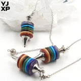 YJXP 7 Chakra Pendulum Natural Crystal Stone Pendant