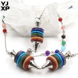 YJXP 7 Chakra Pendulum Natural Crystal Stone Pendant