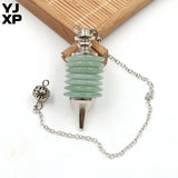 YJXP 7 Layer Stones Pendulum Pendants for Dowsing Divnation