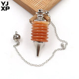 YJXP 7 Layer Stones Pendulum Pendants for Dowsing Divnation