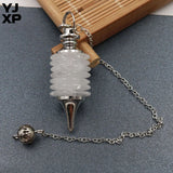 YJXP 7 Layer Stones Pendulum Pendants for Dowsing Divnation