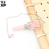 YJXP Angel Hexagonal Prism Pendulum Natural Stones Column Sceptre