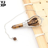 YJXP Angel Hexagonal Prism Pendulum Natural Stones Column Sceptre