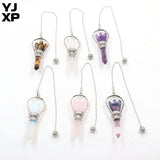 YJXP Angel Hexagonal Prism Pendulum Natural Stones Column Sceptre