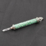 Clear Crystal Hexagonal Pillar Healing Point Wand Sceptre Jewelry