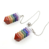 Colorful Pyramid Pendant Chakra Balance Pendulum