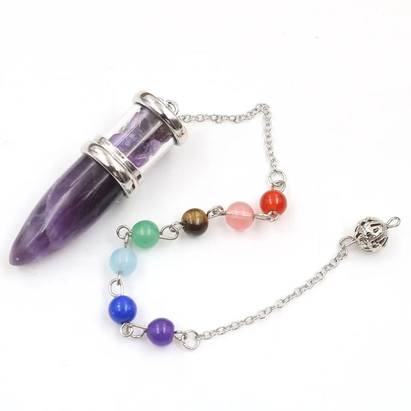 YJXP Cone Bullet Pendulum Chakra Stone Pendant