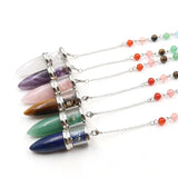 YJXP Cone Bullet Pendulum Chakra Stone Pendant