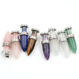 YJXP Cone Shape Wishing Bottle Pendant Natural Gravel Chip Beads