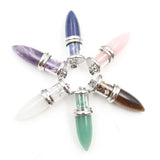 YJXP Cone Shape Wishing Bottle Pendant Natural Gravel Chip Beads