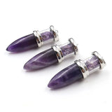 YJXP Cone Shape Wishing Bottle Pendant Natural Gravel Chip Beads