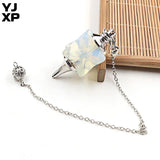 Pink Quartz Crystal Merkaba Pendulum Dowsing Pendant