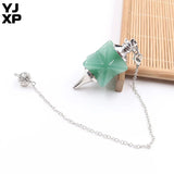 Pink Quartz Crystal Merkaba Pendulum Dowsing Pendant