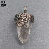 YJXP Pine Cone Shape Crystal Amethyst Pendant Necklace