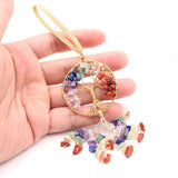 YJXP 7 Chakras Crystal Tree of Life Car Hanging