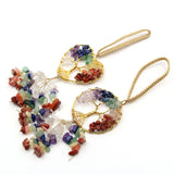 YJXP 7 Chakras Crystal Tree of Life Car Hanging