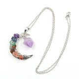 YJXP 7 Chakras Natural Crystals Necklace