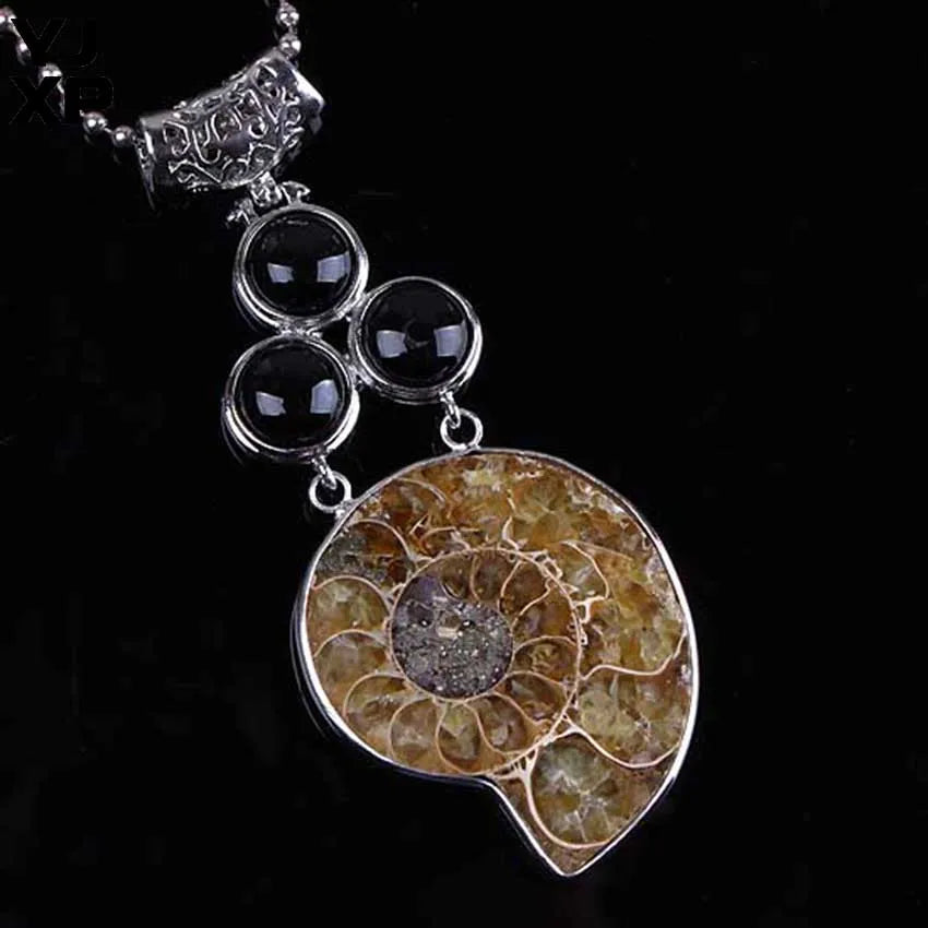 YJXP Unique Ammonite Reliquiae Vintage Pendants Charms Jewelry
