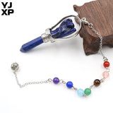 7 Chakra Reiki Healing Chain Lapis Lazuli Angel Pendulum Pendant