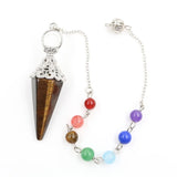 YJXP 7 Chakra Pendulum Pendant Dowsing Divination Reiki Charm Jewelry