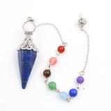 YJXP 7 Chakra Pendulum Pendant Dowsing Divination Reiki Charm Jewelry
