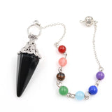 YJXP 7 Chakra Pendulum Pendant Dowsing Divination Reiki Charm Jewelry