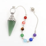 YJXP 7 Chakra Pendulum Pendant Dowsing Divination Reiki Charm Jewelry