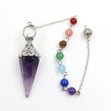 YJXP 7 Chakra Pendulum Pendant Dowsing Divination Reiki Charm Jewelry