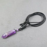 Rose Crystal Quartz Stone Necklace Hexagonal Pendants Green Aventurine Amethysts