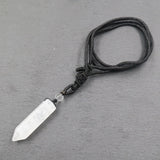 Rose Crystal Quartz Stone Necklace Hexagonal Pendants Green Aventurine Amethysts