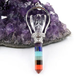 YJXP Rock Crystal Angel Pendant Vintage Jewelry