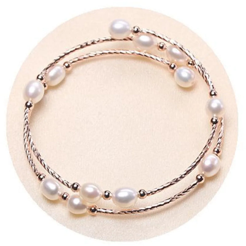 14K Pearl Bracelet for Women's Weddings