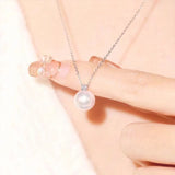 8-9mm Freshwater Pearl Necklace Pendant Classic Pearl Jewelry