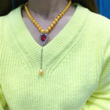 8-9mm Freshwater Pearl Necklace Slight Flaws Glare Boutique All-match Jewelry