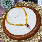 8-9mm Freshwater Pearl Necklace Slight Flaws Glare Boutique All-match Jewelry