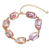 Vintage Baroque Pearl Bracelet 13-14mm Wedding High-end