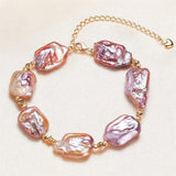 Vintage Baroque Pearl Bracelet 13-14mm Wedding High-end