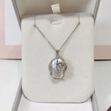 Natural Freshwater Pearl Baroque Pendant 18K Gift Fine Jewelry