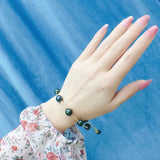 Peacock Green Pearl Bracelet 9-10mm Personality Jewelry