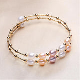 18K Pearl Bracelet Girls Gift Anniversary Jewelry