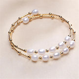 18K Pearl Bracelet Girls Gift Anniversary Jewelry