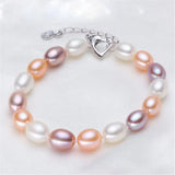 Sterling Silver Rice Pearl Bracelet for Women